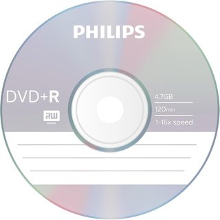 Philips DVD +R 4.7GB 120min 16X 100 discos