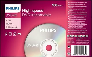 Philips DVD +R 4.7GB 120min 16X 100 discos