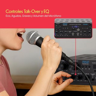 - Pyle amplificador audio bluetooth 4 canales