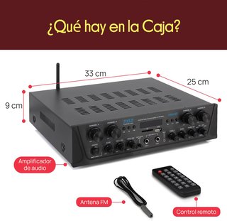 - Pyle amplificador audio bluetooth 4 canales