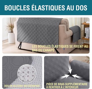Funda sofá impermeable acolchada chaise longue