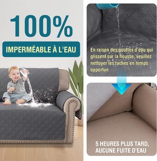 Funda sofá impermeable acolchada chaise longue