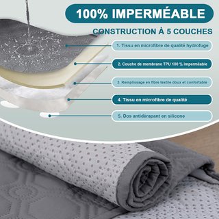 Funda sofá impermeable acolchada chaise longue