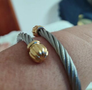 Pulsera Torque Acero 2 Tonos