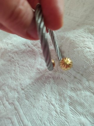 Pulsera Torque Acero 2 Tonos