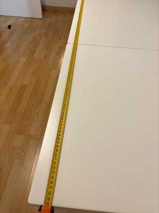 Mesa extensible blanca 120/180x80 cm. Impecable.
