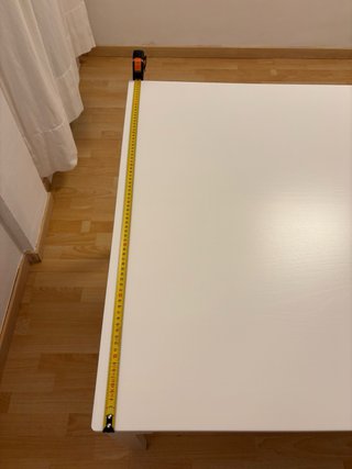 Mesa extensible blanca 120/180x80 cm. Impecable.