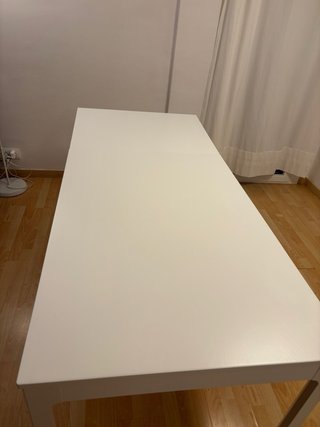 Mesa extensible blanca 120/180x80 cm. Impecable.