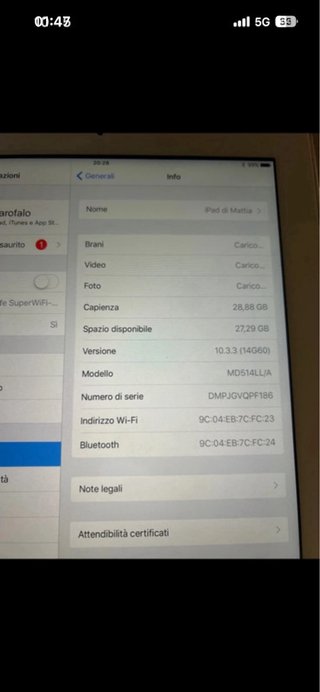 iPad 4ª gen Wi-Fi bianco