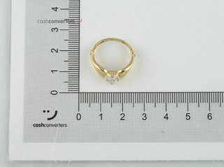 anillo oro 18k con piedra con circonita t. 11 (16,24 mm)