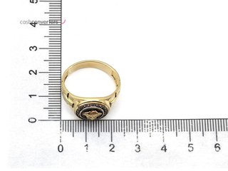 anillo oro 18k con piedra con circonita