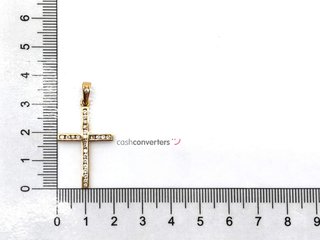 crucifijo oro 18k con piedra con diamante