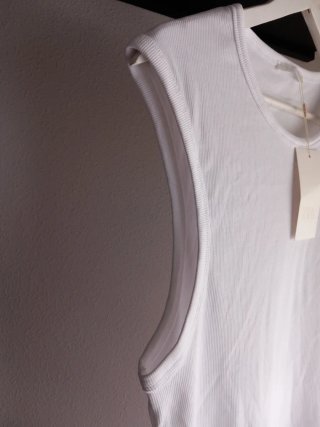 Top Tank de Canalé Zara Blanco Puro T- L