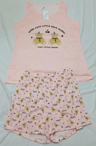 Pijama Mujer Oso Rosa
