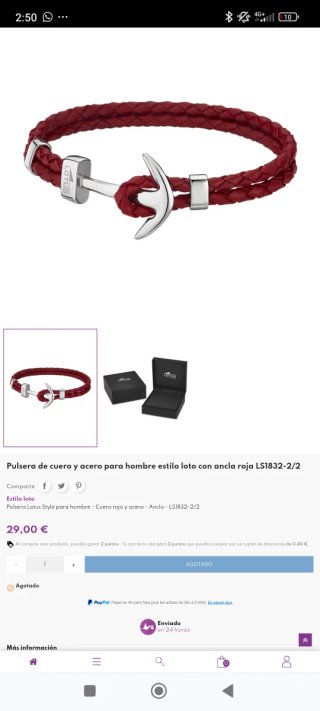 Pulsera Lotus Roja