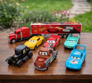 Pack Cars 3: Camión + 6 Coches Metal