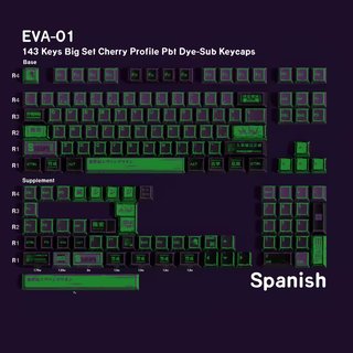 Keycaps EVA-01 ES – Perfil Cherry ISO Español