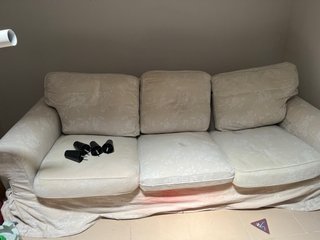 Sofá 3 plazas Ikea EKTORP beige tela
