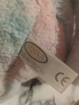 Peluche Gato Arcoíris con Lazo Rosa