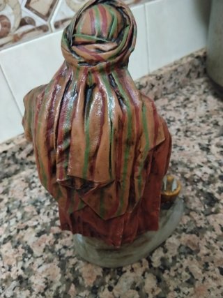 Figura Belén Pastor con Cordero y pescador