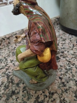 Figura Belén Pastor con Cordero y pescador