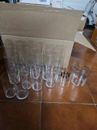 Vasos de cristal transparentes