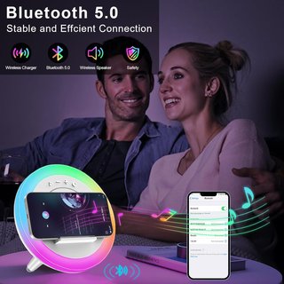 Altavoz Bluetooth luz nocturna recargable LED