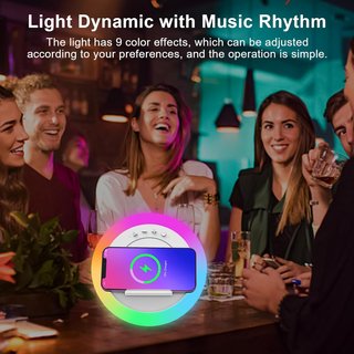 Altavoz Bluetooth luz nocturna recargable LED