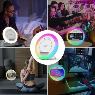 Altavoz Bluetooth luz nocturna recargable LED