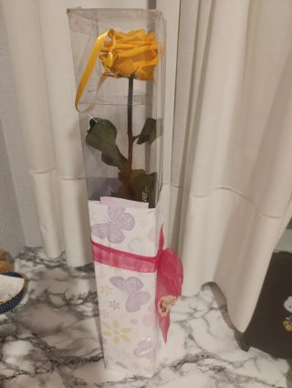 Rosa Amarilla Eterna Preservada