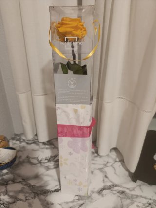 Rosa Amarilla Eterna Preservada