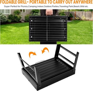 Uten Parrilla plegable carbón para acampar