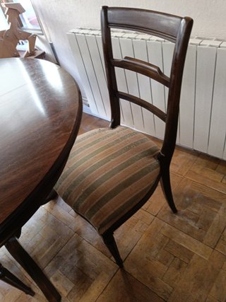 Mesa comedor redonda madera y 4 sillas