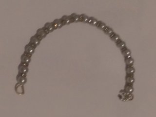 Pulsera/tobillera perlas brillantes y oro