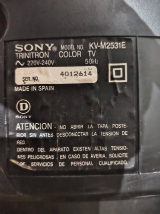 TV Sony Trinitron 25 KV-M2531E Retro Gaming