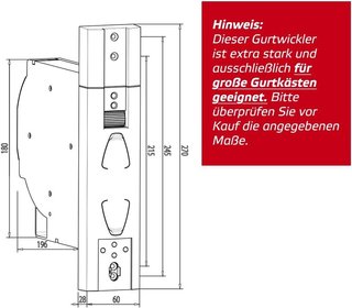 SuperRollo GW195 SR10195 recogedor persiana 60kg