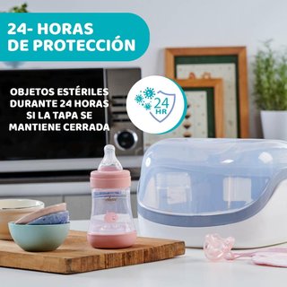Chicco esterilizador vapor microondas biberones