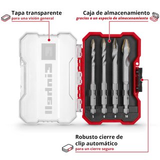 Juego 4 brocas porcelánico cerámica surtidas