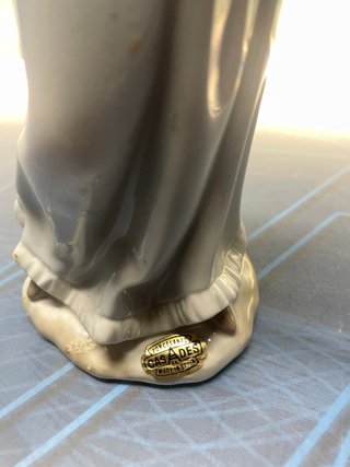 Figura Mujer tocando el arpa, Porcelana Casades 33 CM