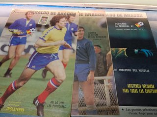 LOTE, SEMANAL, HERALDO DE ARAGÓN, DEDICADOS AL MUNDIAL 82 , 15 revistas