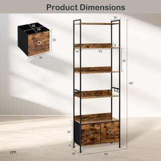 Estantería 5 Niveles Cajones Ganchos industrial