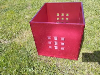 Cubo de almacenaje LEKMAN IKEA rojo