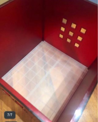 Cubo de almacenaje LEKMAN IKEA rojo