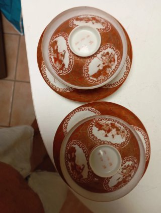 2 Tazas de té japonesas antiguas