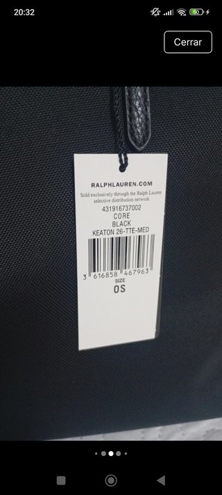 Bolso Tote Ralph Lauren Negro
