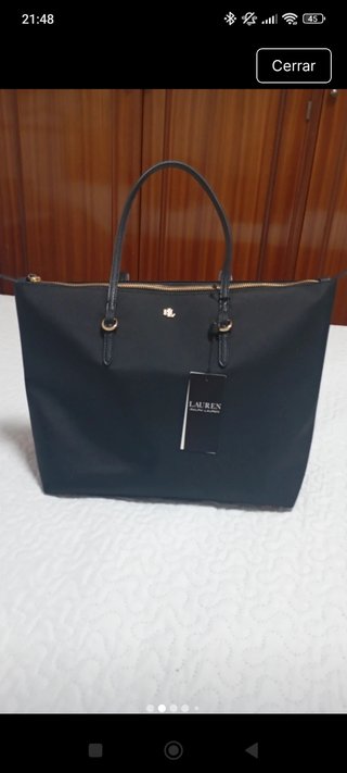 Bolso Tote Ralph Lauren Negro