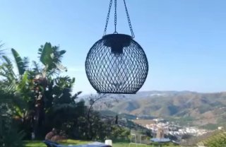 Lámpara Solar de Hierro Forjado Exterior