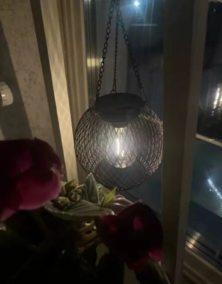 Lámpara Solar de Hierro Forjado Exterior