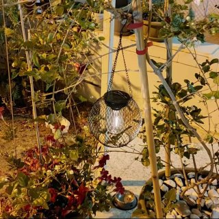 Lámpara Solar de Hierro Forjado Exterior