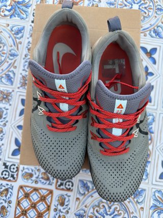 Scarpe Nike React 4 Trail Grigie Rosse